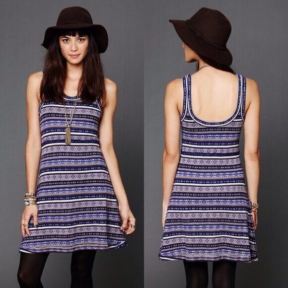 Free People Nordic Fair Isle Sweater Dress Medium - Picture 1 of 7